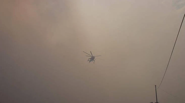 Η συνδρομή των Ενόπλων Δυνάμεων στην πυρκαγιά της Κινέτας